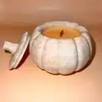 A Rustic Pumpkin Jesmonite Candle - Image 2