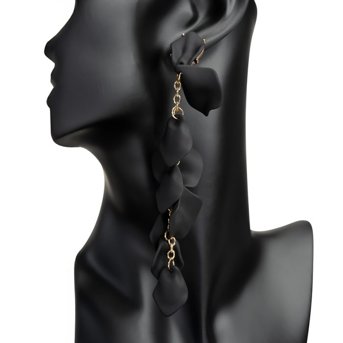 Awesome Black Drop Antique Earrings - Image 2