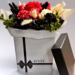 Black & Red Flowers Candle Box