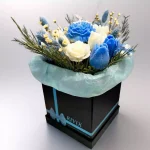 Blue Flowers Candle Box
