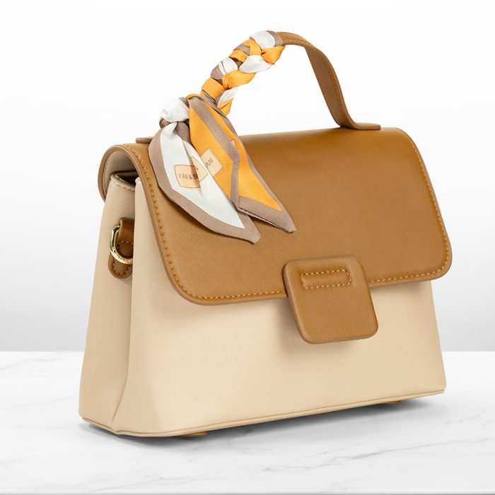 Business pocket handbag Beige color 01 Business Pocket Handbag Beige Color - Image 1