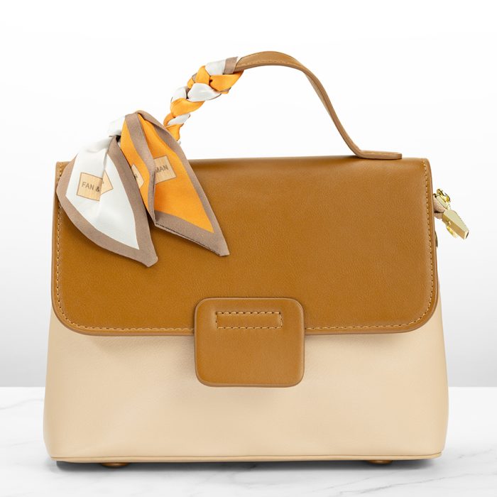 Business Pocket Handbag Beige Color - Image 2