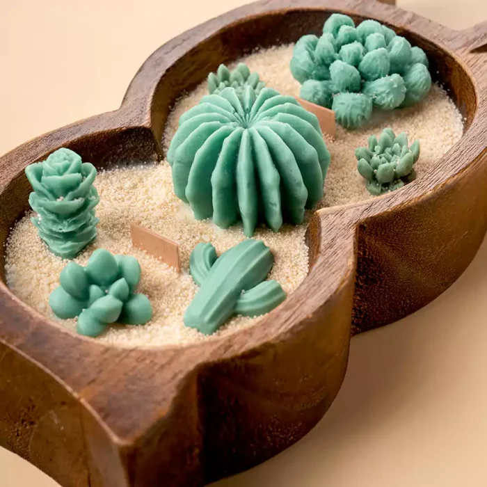 Cactus Wooden Candle - Image 2