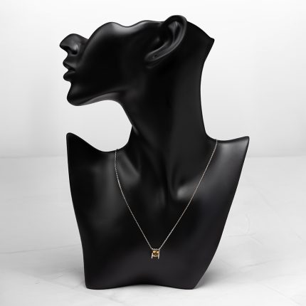 Citrine Stone Necklace Radium Plated