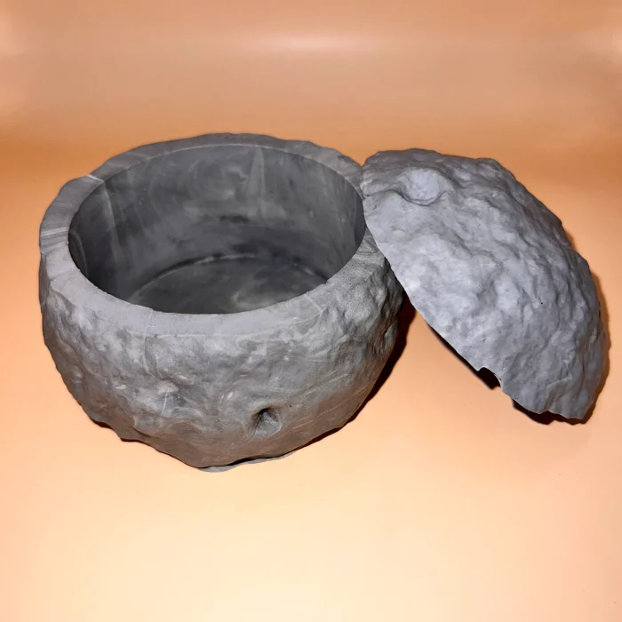 Decorative Sculpted Moon Jesmonite - Image 2