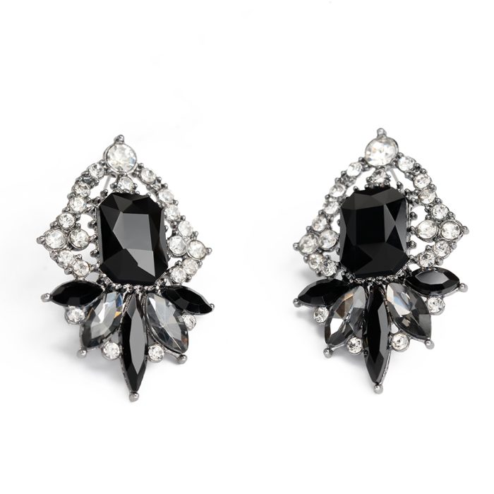 Elegance Silver & Onyx Earrings - Image 1