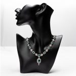 Elegance Hand-made Green Emerald Silver-plated Jewelry Set - Image 2