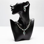 Elegance Hand-made Green Emerald Silver-plated Jewelry Set