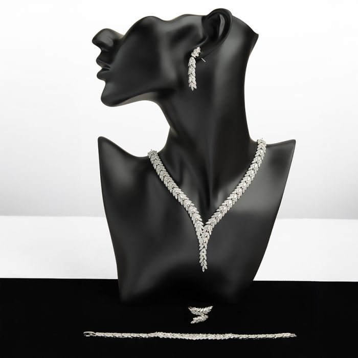 Elegance Silver-plated Zircon Jewelry Set - Image 1