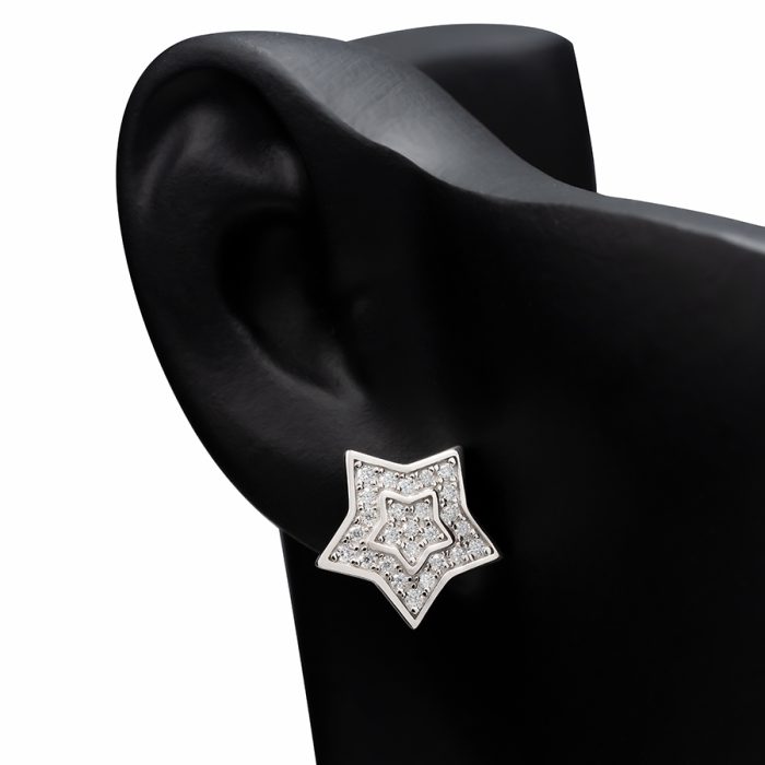 Elegant Star Moissanite Earrings - Image 2