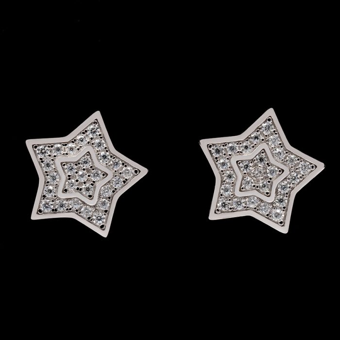 Elegant Star Moissanite Earrings - Image 1