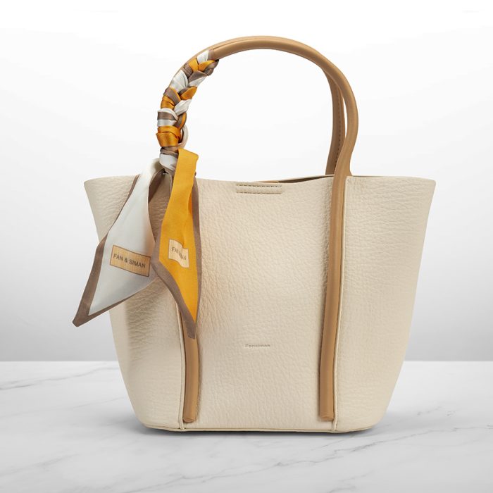 Fancy Tote Women's Handbag with Ribbon - Image 2