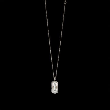 Fritillaria Paper Clip Necklace Radium Plated