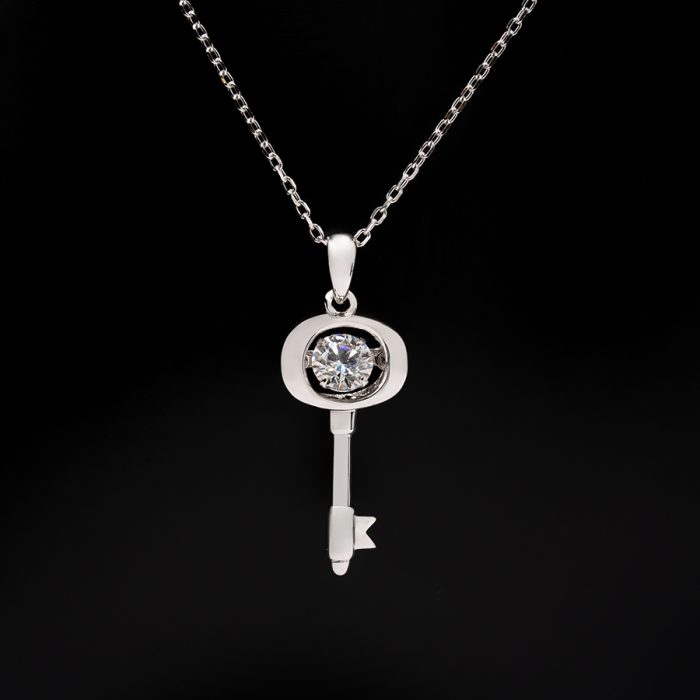 Love Lock Moissanite Necklace - Image 2