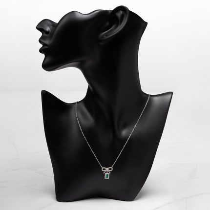 Luxury Emerald Necklace Radium Plated: