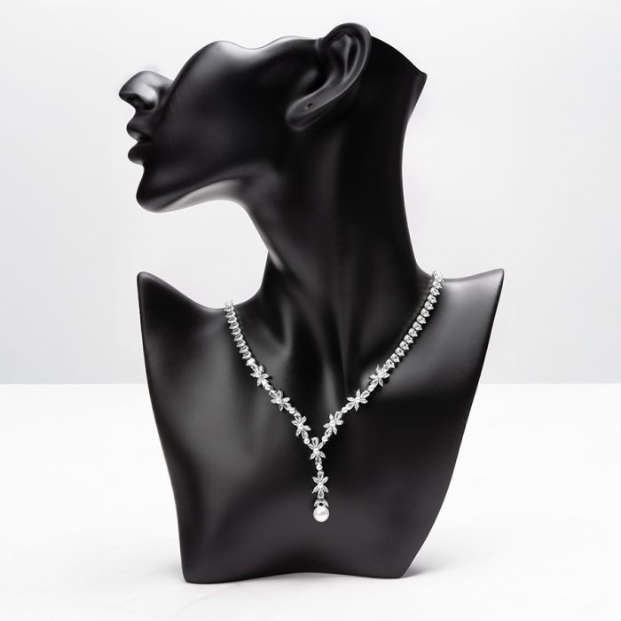 Pearl & Crystal Jewelry Set - Image 3