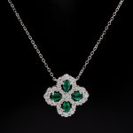 Petals Emerald Necklace Radium Plated - Image 2