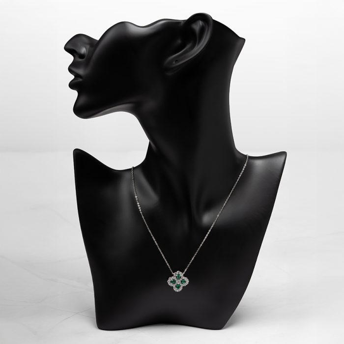 Emerald Necklace Radium Plated