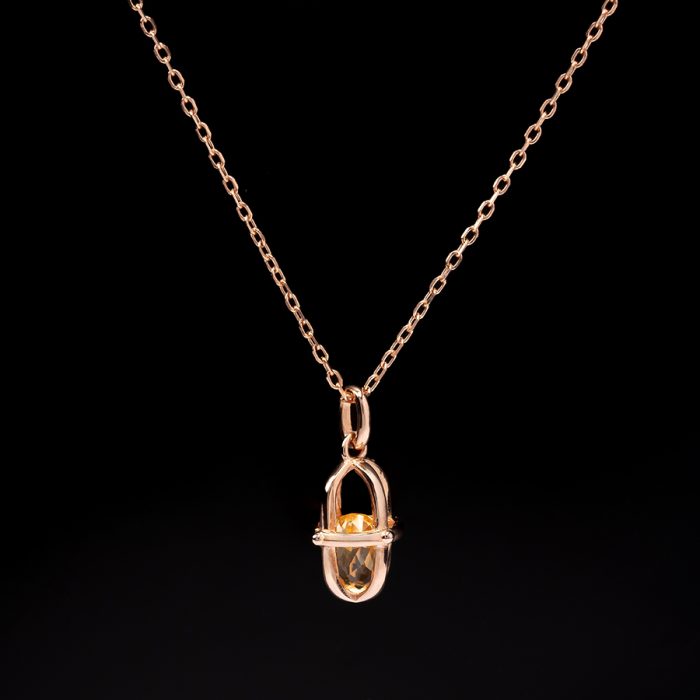 Golden Citrine Necklace 18K Gold Plated - Image 2