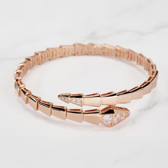 Serpent Bangle Plated in 18K Rose Gold - Image 1