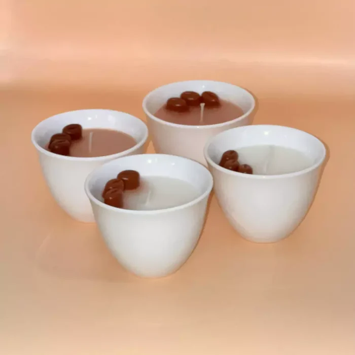 Set of 4 Arabic Coffee Cups Candles - Image 2