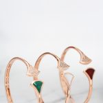 Set of White, Red and Green Cameo Grace 18K Gold Plated Bangle