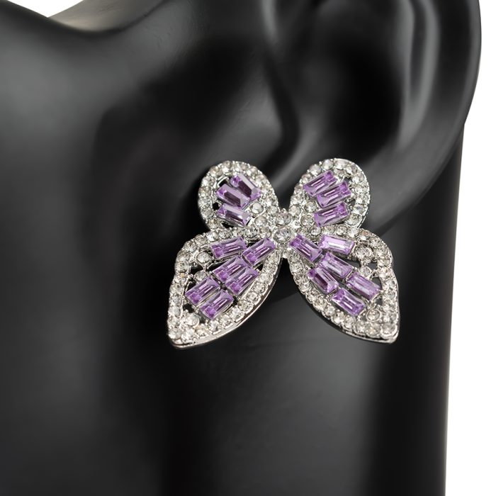 Silver Butterfly Earrings - Image 2