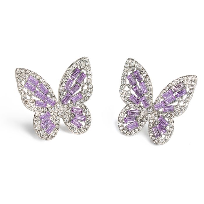 Silver Butterfly Earrings - Image 1