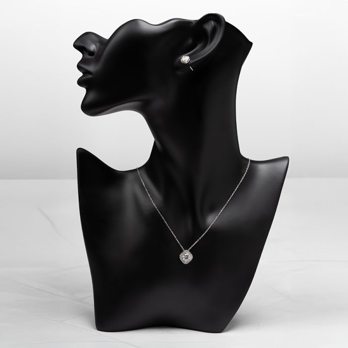 Stunning Moissanite Square Jewelry Set - Image 1