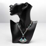 Turquoise Stone Jewelry Set Plated in Brass - Image 2