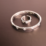 Sleek Silver Bangle & Ring Set
