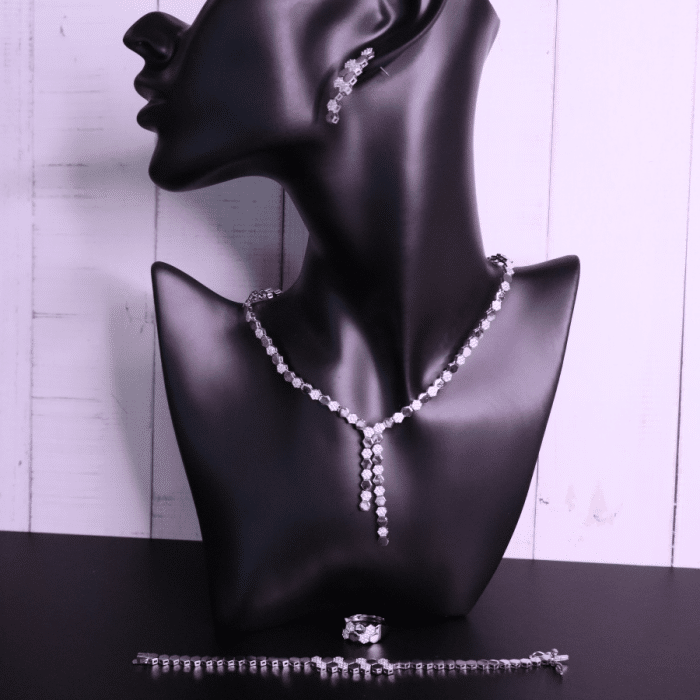 Luxury Evening Set, Plated in Silver