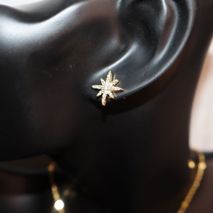 Celestial Starburst Necklace & Earring Set - Image 2